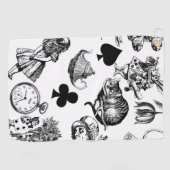 Alice White Rabbit Wonderland Classic Golfhanddoek (Horizontaal)