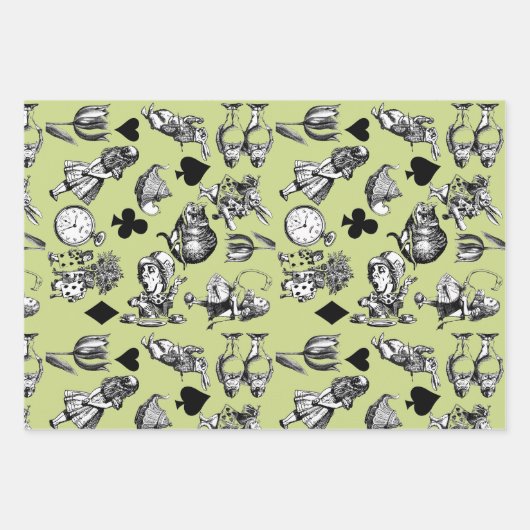 Alice White Rabbit Wonderland Classic Inpakpapier Vel (Voorkant 2)