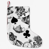 Alice White Rabbit Wonderland Classic Kleine Kerstsok (Voorkant)