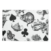 Alice White Rabbit Wonderland Classic Kussensloop (Achterkant)