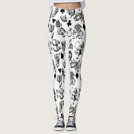 Alice White Rabbit Wonderland Classic Leggings (Voorkant)