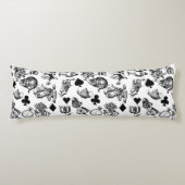 Alice White Rabbit Wonderland Classic Lichaamskussen (Voorkant)