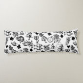 Alice White Rabbit Wonderland Classic Lichaamskussen (Achterkant)