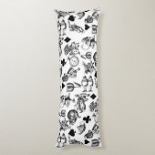 Alice White Rabbit Wonderland Classic Lichaamskussen (Achterkant (Verticaal))