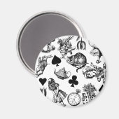 Alice White Rabbit Wonderland Classic Magneet (Voorkant / Achterkant)