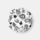 Alice White Rabbit Wonderland Classic Magneet (Voorkant)