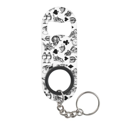 Alice White Rabbit Wonderland Classic Mini Flessenopener (Achterkant)