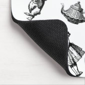 Alice White Rabbit Wonderland Classic Muismat (Hoek)