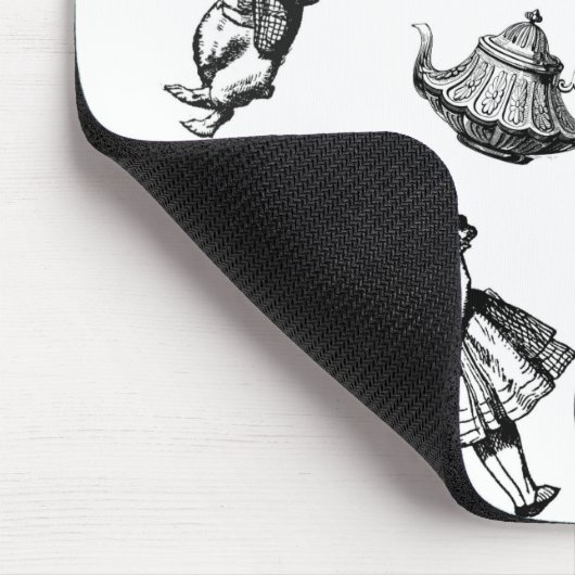 Alice White Rabbit Wonderland Classic Muismat (Hoek)