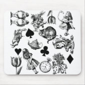 Alice White Rabbit Wonderland Classic Muismat (Voorkant)