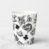 Alice White Rabbit Wonderland Classic Papieren Bekers (Links)