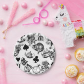 Alice White Rabbit Wonderland Classic Papieren Bordje (Feest)