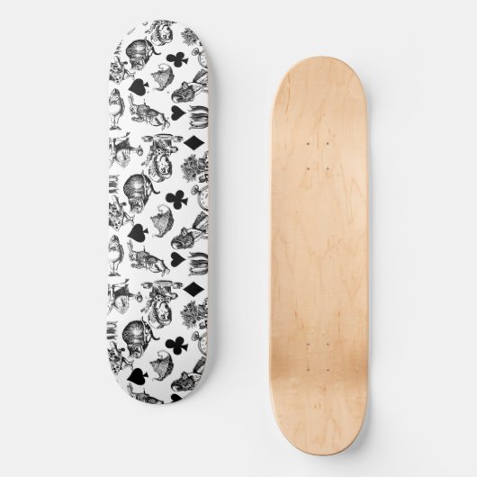 Alice White Rabbit Wonderland Classic Persoonlijk Skateboard (Voorkant)