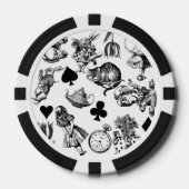Alice White Rabbit Wonderland Classic Poker Chips (Voorkant)
