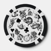 Alice White Rabbit Wonderland Classic Poker Chips (Achterkant)