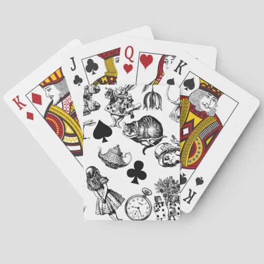 Alice White Rabbit Wonderland Classic Pokerkaarten (Achterkant)