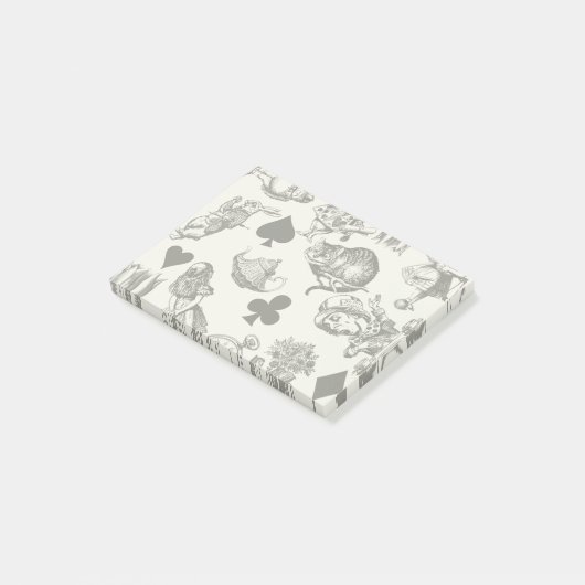 Alice White Rabbit Wonderland Classic Post-it® Notes (Schuin)