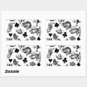 Alice White Rabbit Wonderland Classic Rechthoekige Sticker (Vel)