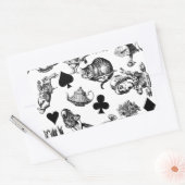 Alice White Rabbit Wonderland Classic Rechthoekige Sticker (Envelop)