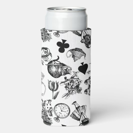 Alice White Rabbit Wonderland Classic Seltzer Blikjeskoeler (Seltzer Achterkant)