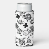 Alice White Rabbit Wonderland Classic Seltzer Blikjeskoeler (Seltzer Voorkant)