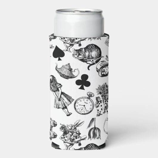 Alice White Rabbit Wonderland Classic Seltzer Blikjeskoeler (Seltzer Voorkant)