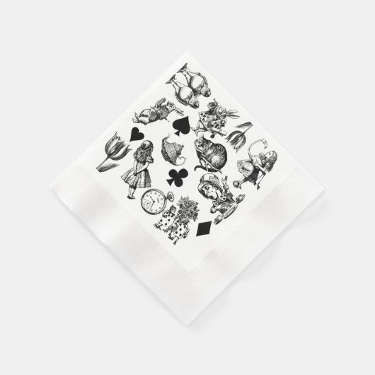 Alice White Rabbit Wonderland Classic Servet (Hoek)