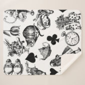 Alice White Rabbit Wonderland Classic Sherpa Deken (Voorkant (horizontaal))