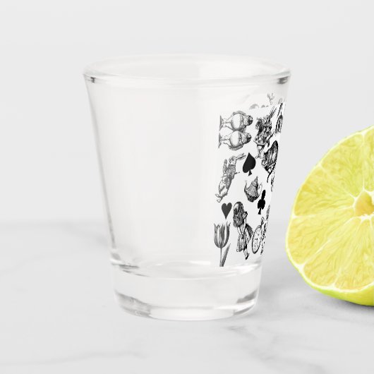 Alice White Rabbit Wonderland Classic Shot Glas (Links)