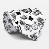 Alice White Rabbit Wonderland Classic Stropdas (Opgerold)