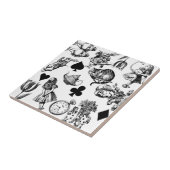 Alice White Rabbit Wonderland Classic Tegeltje (Zijkant)