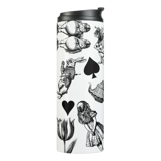 Alice White Rabbit Wonderland Classic Thermosbeker (Gedraaid links)