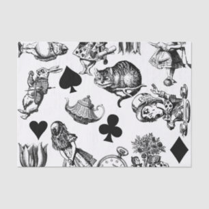 Alice White Rabbit Wonderland Classic Tissuepapier