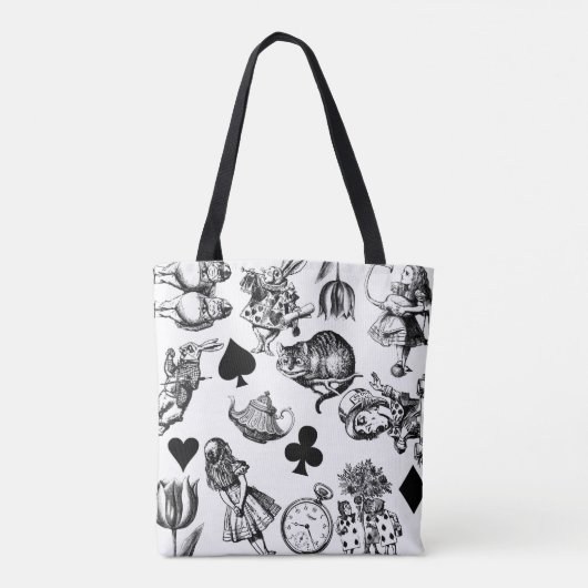 Alice White Rabbit Wonderland Classic Tote Bag (Achterkant)