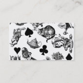 Alice White Rabbit Wonderland Classic Visitekaartje (Achterkant)
