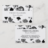 Alice White Rabbit Wonderland Classic Visitekaartje (Voorkant / Achterkant)