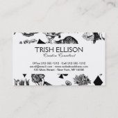 Alice White Rabbit Wonderland Classic Visitekaartje (Achterkant)