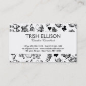 Alice White Rabbit Wonderland Classic Visitekaartje (Achterkant)