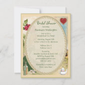 Alice & White Rabbit Wonderland Vrijgezellenfeest Kaart (Achterkant)