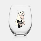 Alice Wijnglas Zonder Voet (Achterkant)