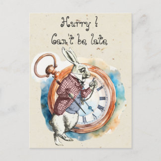 Alice - wit konijn 1865 briefkaart