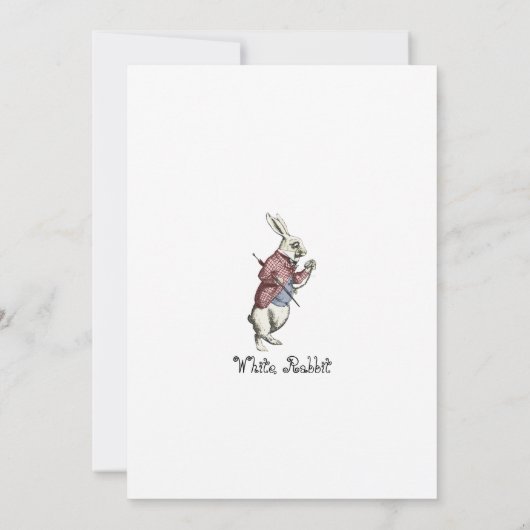 Alice - wit konijn 1865 notitiekaartje (Achterkant)