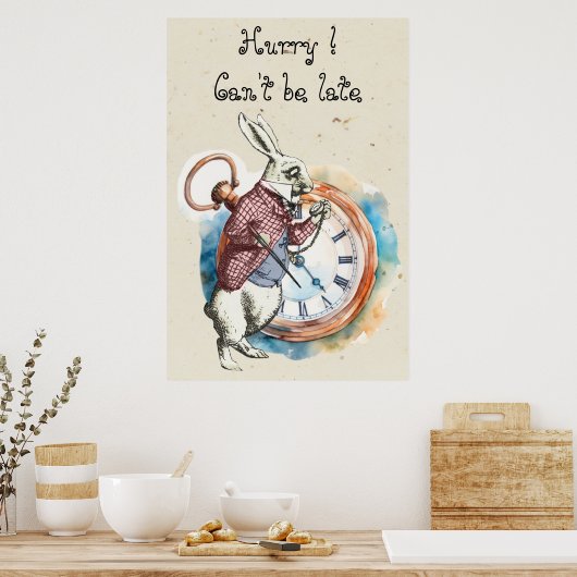 Alice - wit konijn 1865 poster (Keuken)