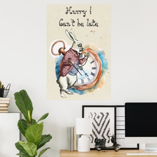 Alice - wit konijn 1865 poster (Thuiskantoor)