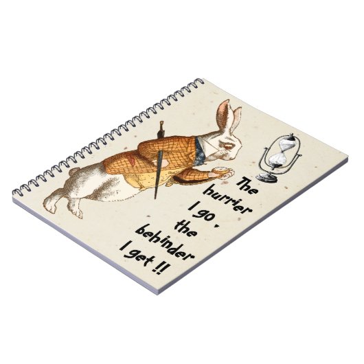 Alice - Wit Konijn - Uur Glas 1865 Notitieboek (Linkerzijde)