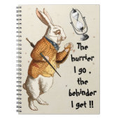 Alice - Wit Konijn - Uur Glas 1865 Notitieboek (Voorkant)