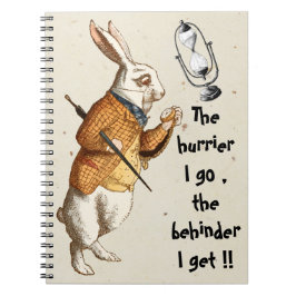 Alice - Wit Konijn - Uur Glas 1865 Notitieboek