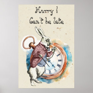 Alice - Witte Konijn 1865 - 16 x 24 Poster