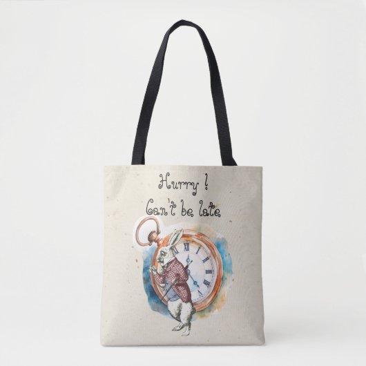 Alice - Witte Konijn 1865 Tote Bag (Voorkant)
