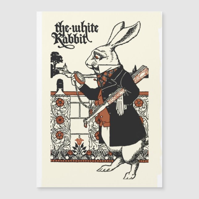 Alice Witte Konijn Klassieke Wonderland  (Voorkant)